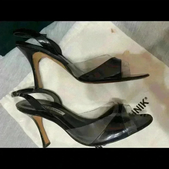 Manolo Blahnik size 38 Slingback open toe heels - Picture 2 of 9